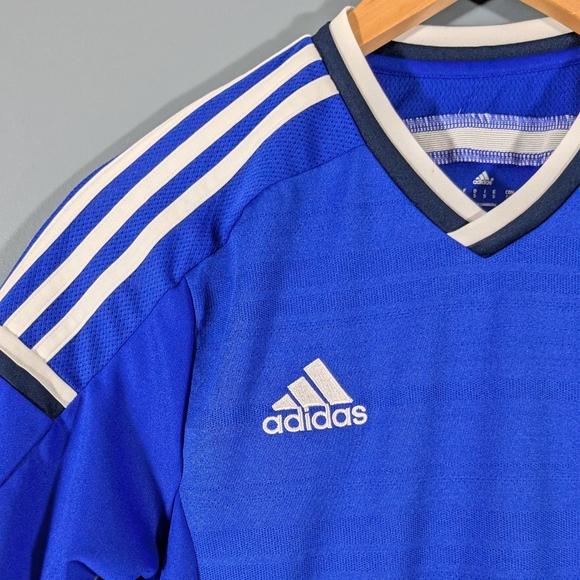 Adidas adizero blue soccer jersey short sleeve size Small - Picture 6 of 13